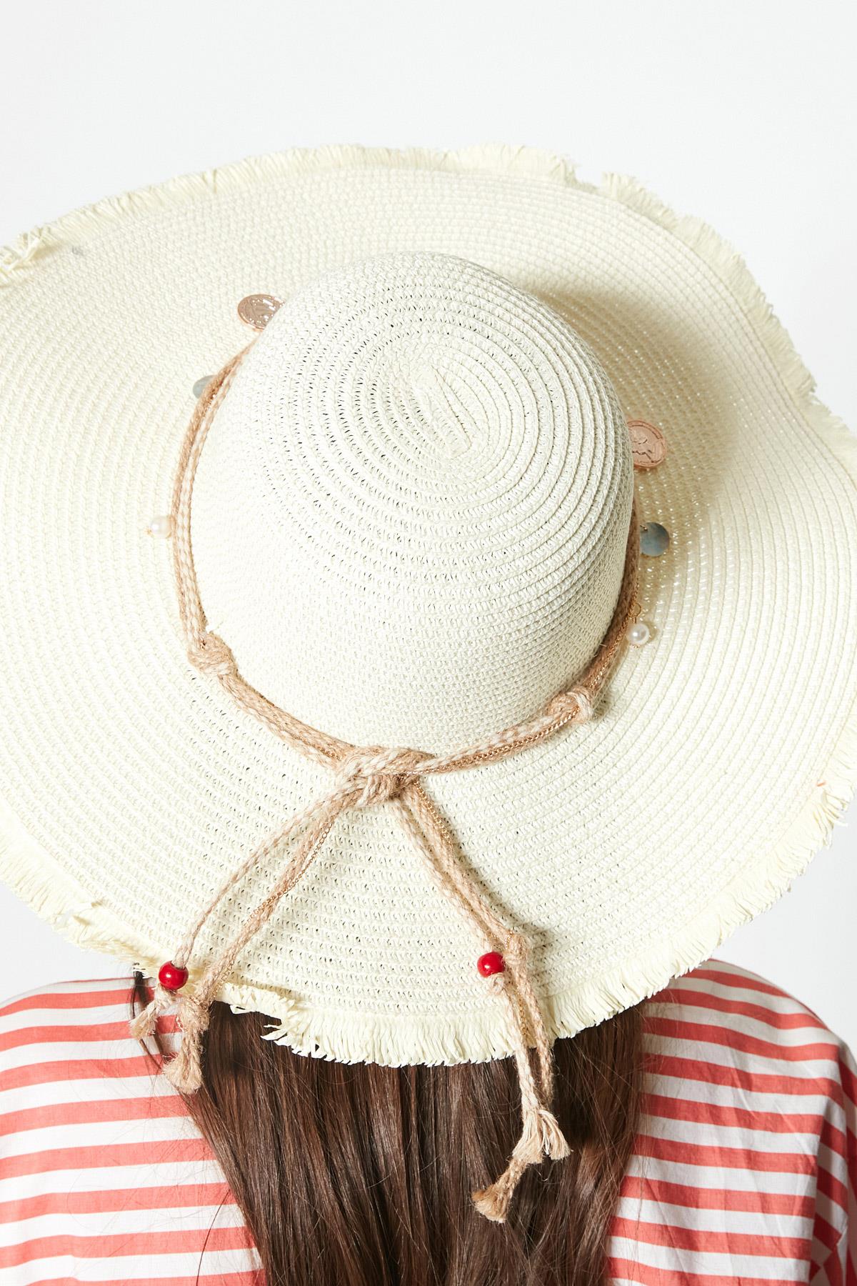 C&City Women Straw Hat Y23730-18 Cream Color