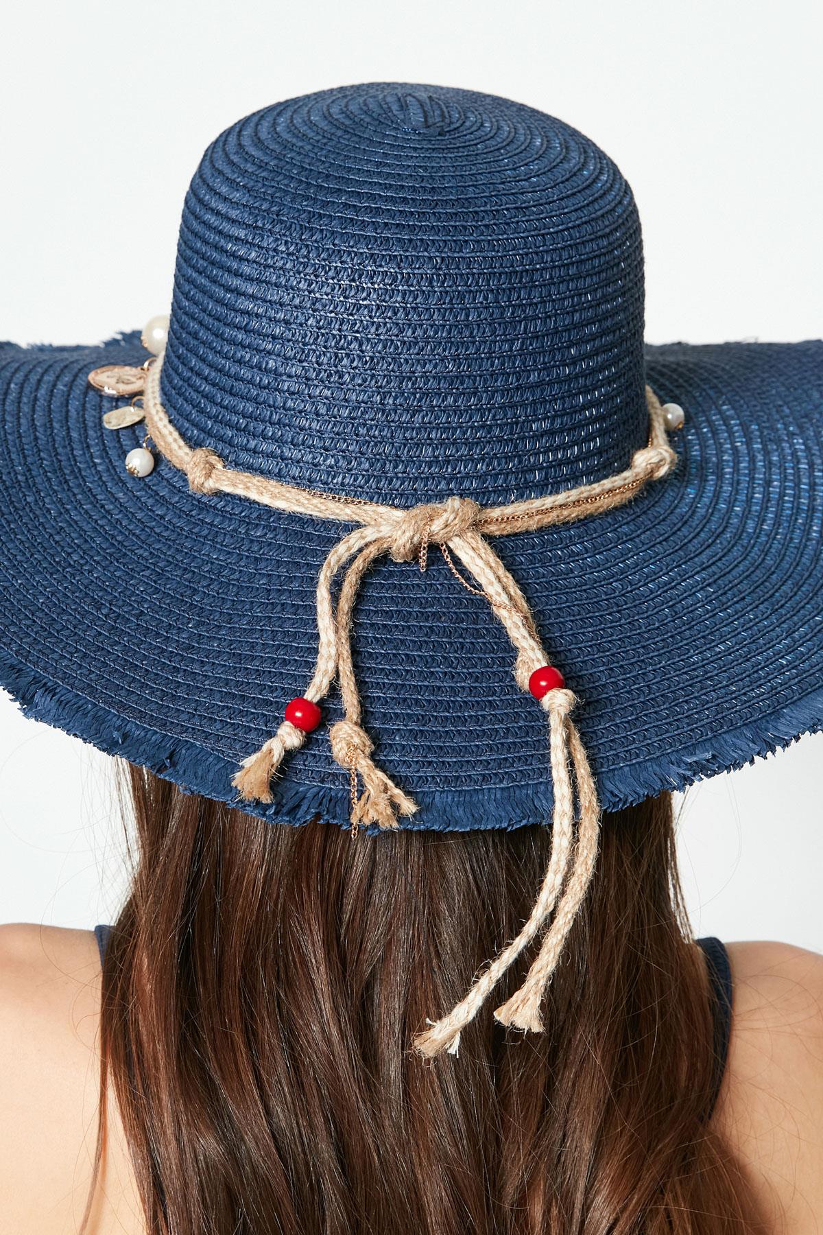 C&City Women Straw Hat Y23730-18 Navy Blue