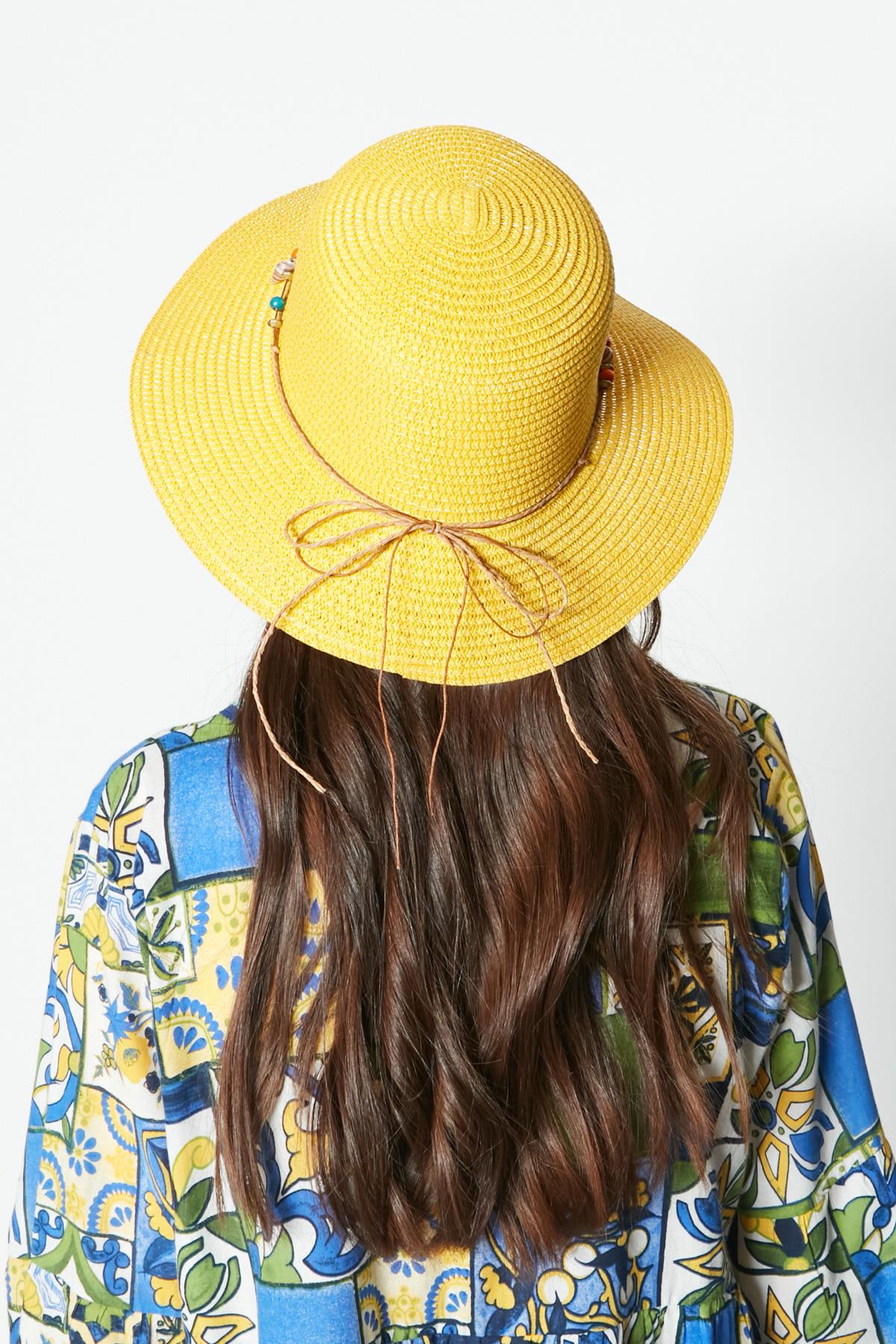 C&City Women Straw Hat Y23730-52 Yellow