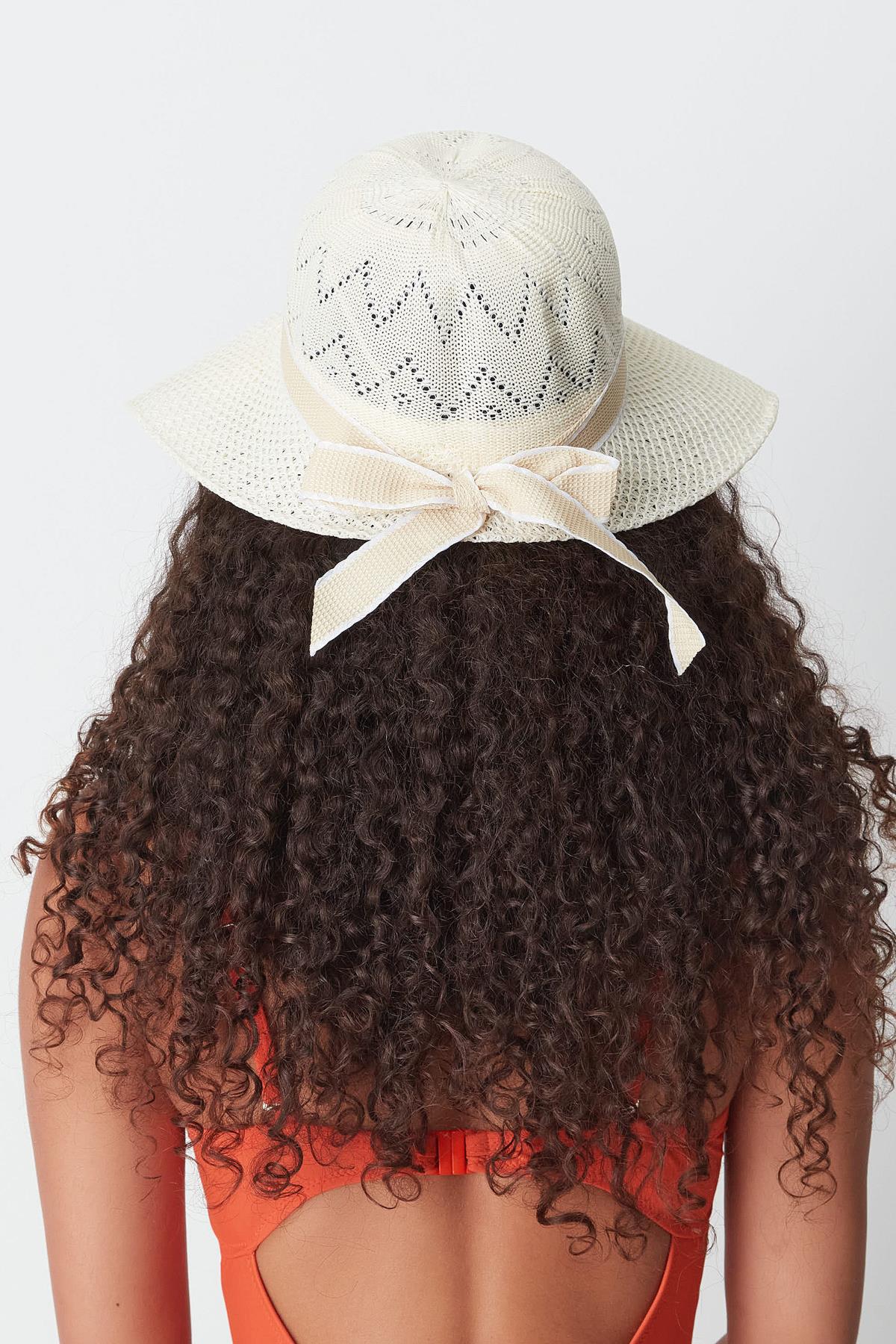 Mercerized Beach Hat T24740-02 Cream Color