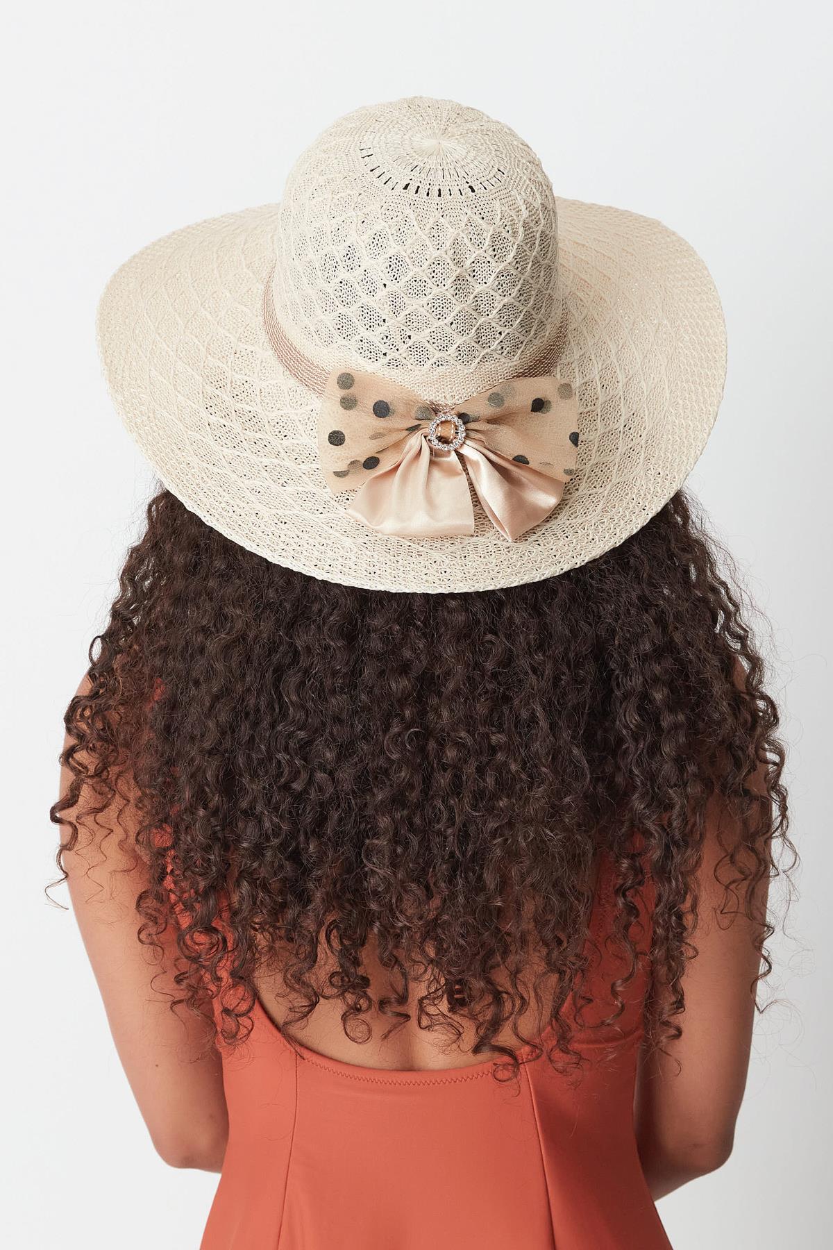 Mercerized Beach Hat T24740-04 Light Beige