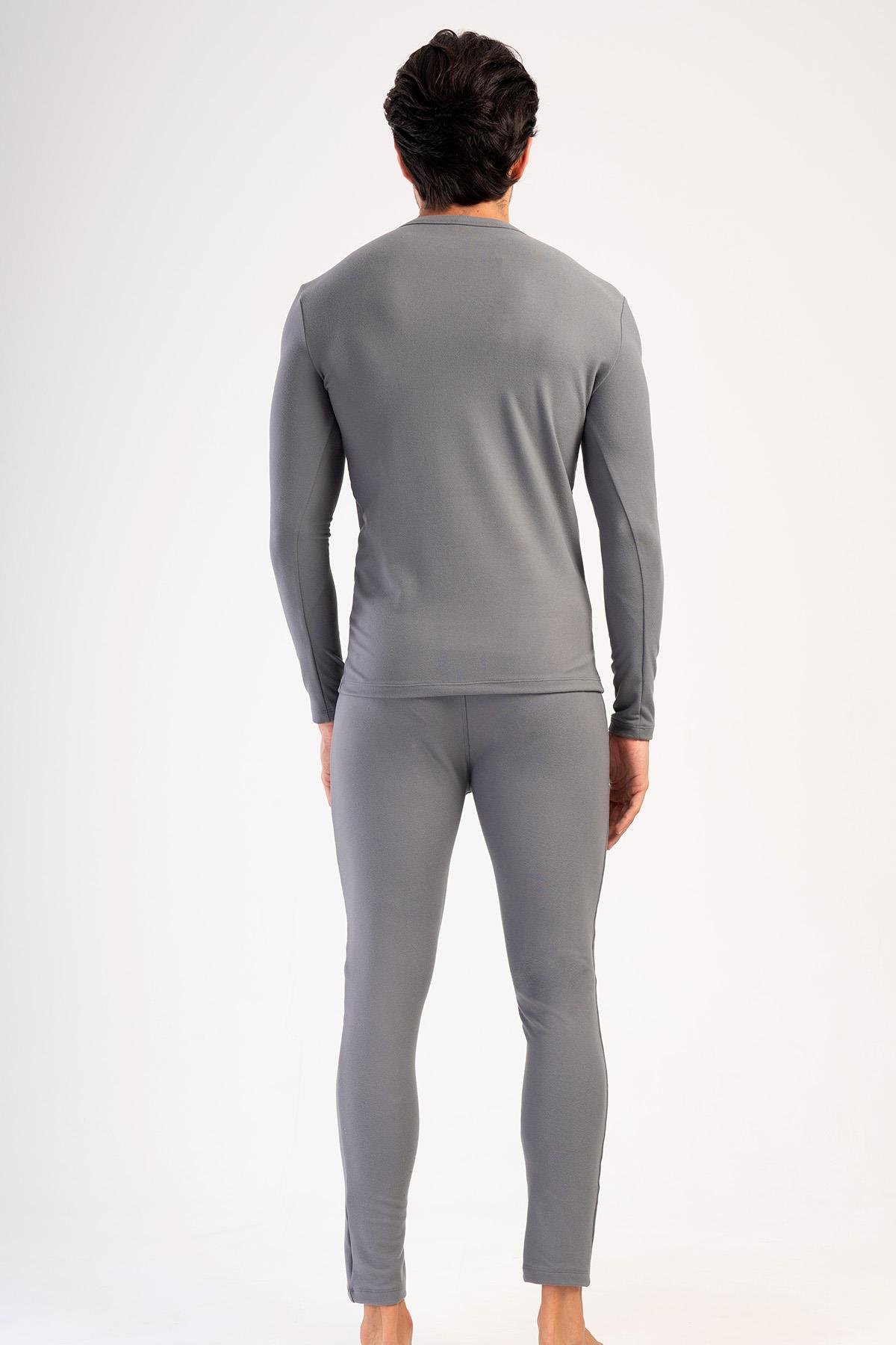 Erkek Uzun Kol Bisiklet Yaka Termal İçlik Takım 405153 / 409002 Füme
