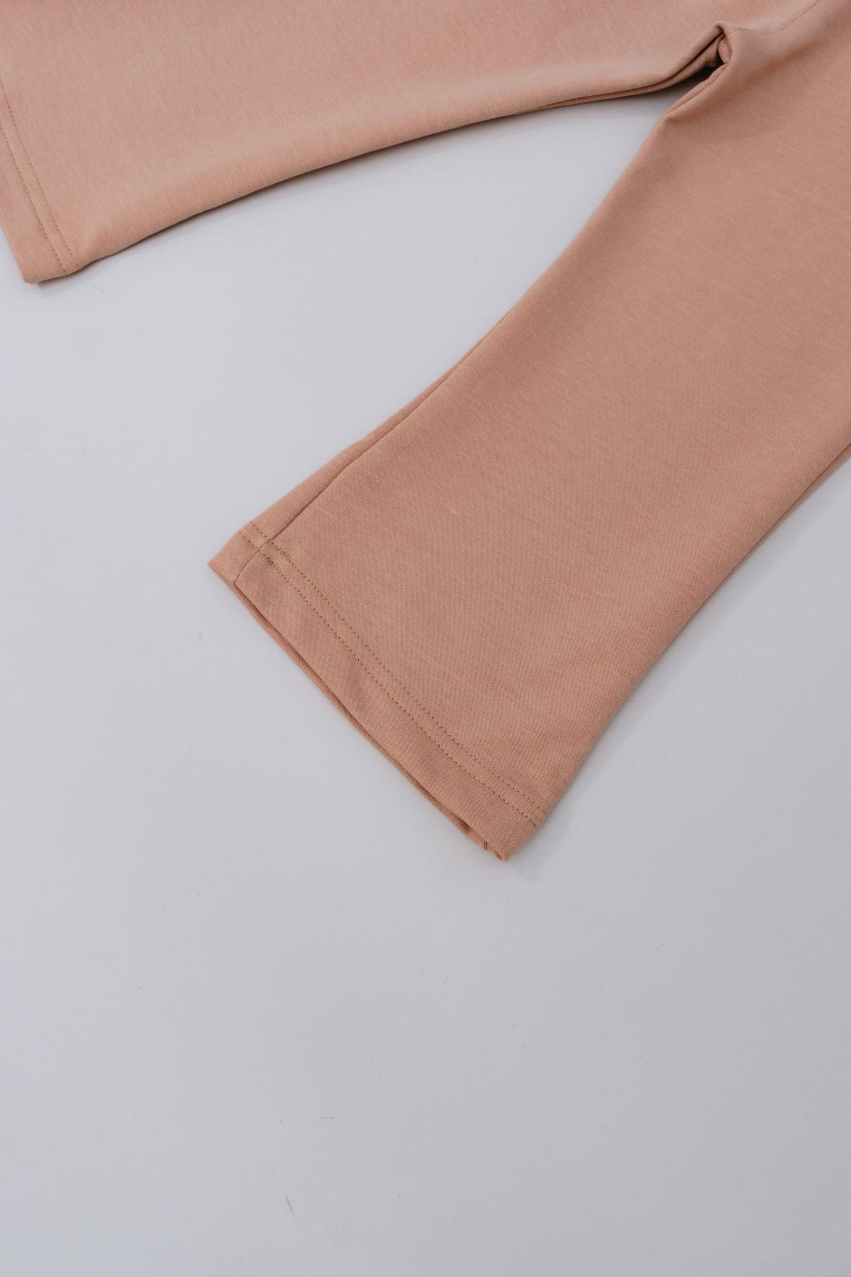 Girl Child Flare Sweatpants 761 Milky Brown Color