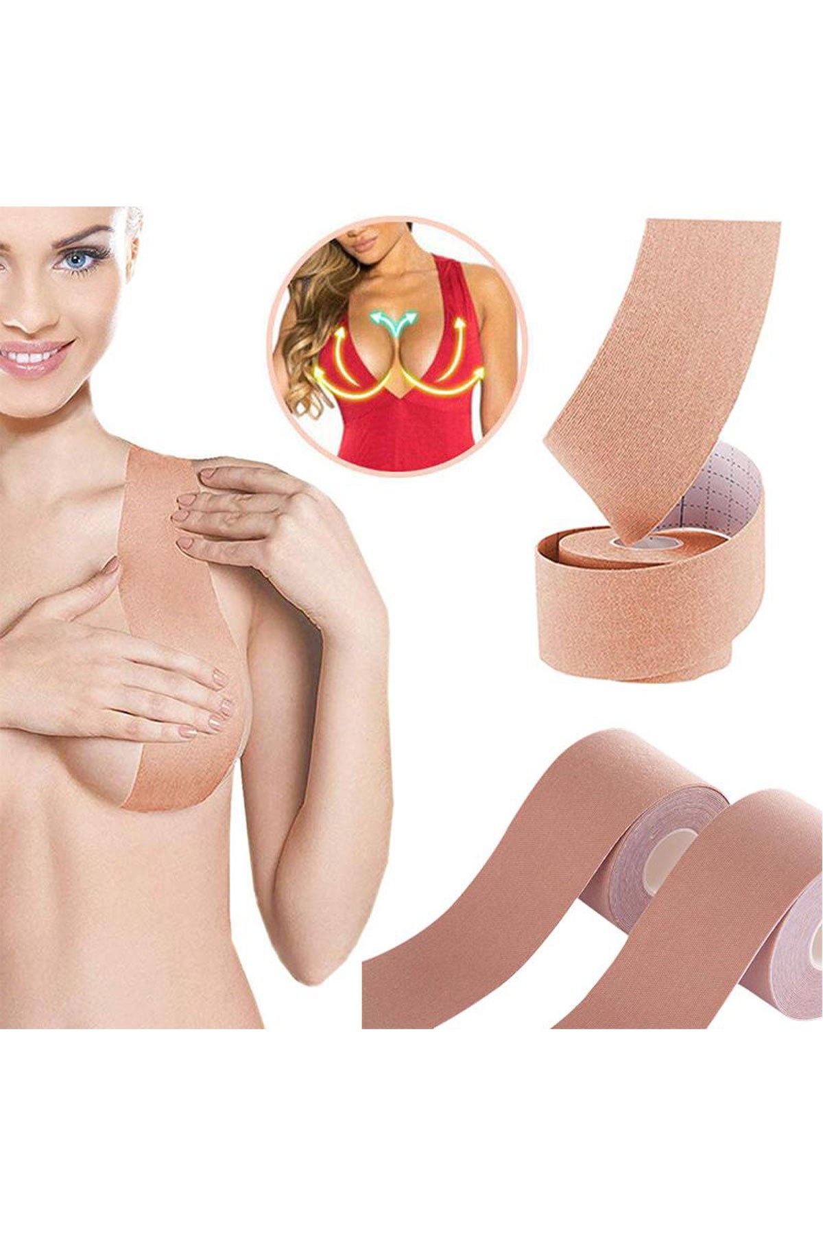 C&City Boob Tape Breast Lift Tape With 2 Pcs Skin