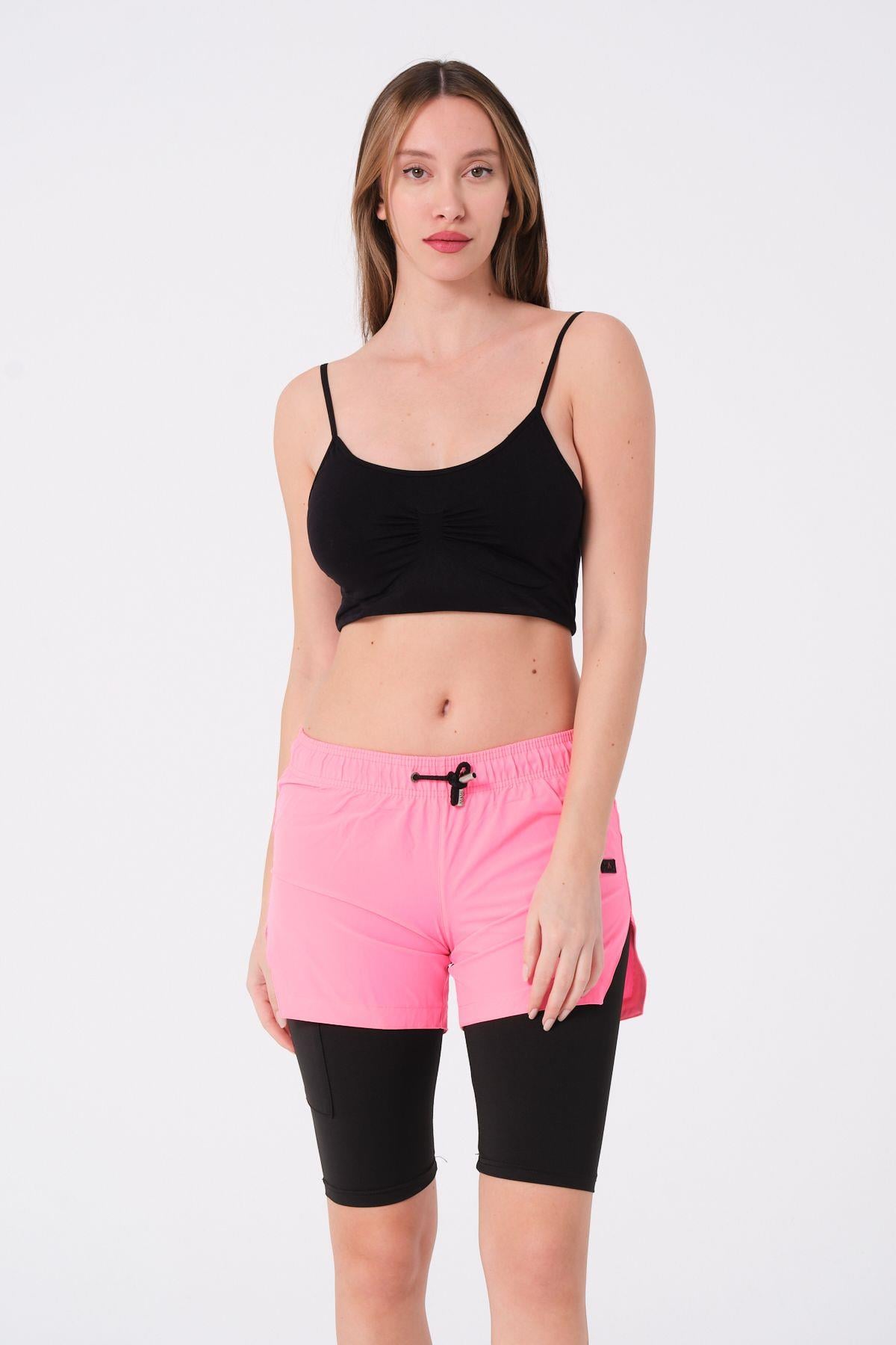 Kadın Taytlı Deniz Şort 870 Pembe