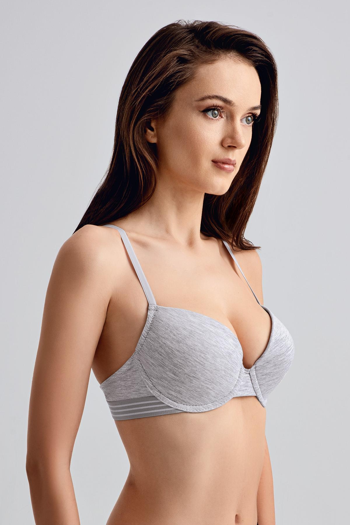 Unpadded Kids Bra C18133 Gray Melange
