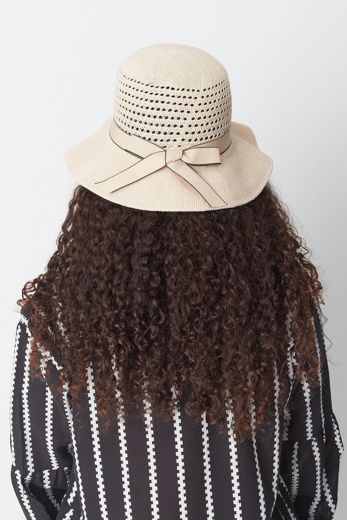 Mercerized Beach Hat T24740-14 Light Beige