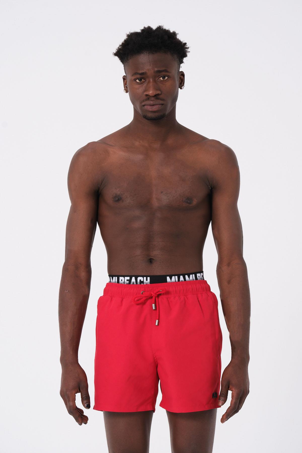 Erkek Boxer Deniz Şortu 240 Kırmızı