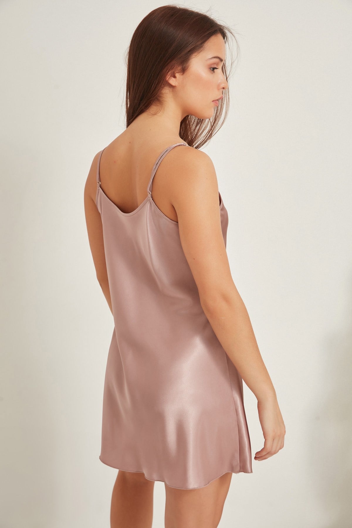 C&City Women Satin Nightgown 005 Mink