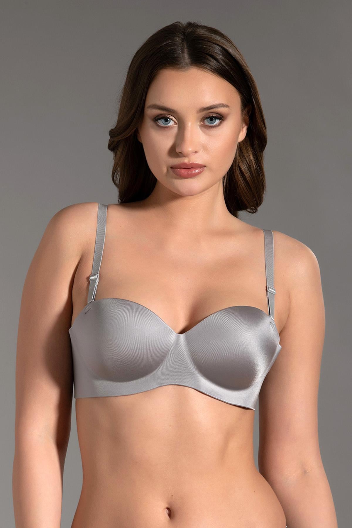C&City Strapless Push Up Laser Bra C16055 Grey