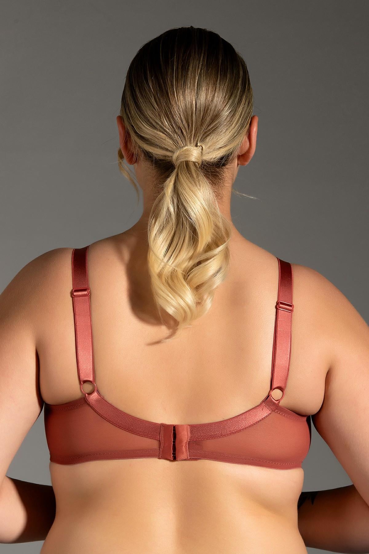 C&City Lace Unsupported Bra C18042 Brick Color