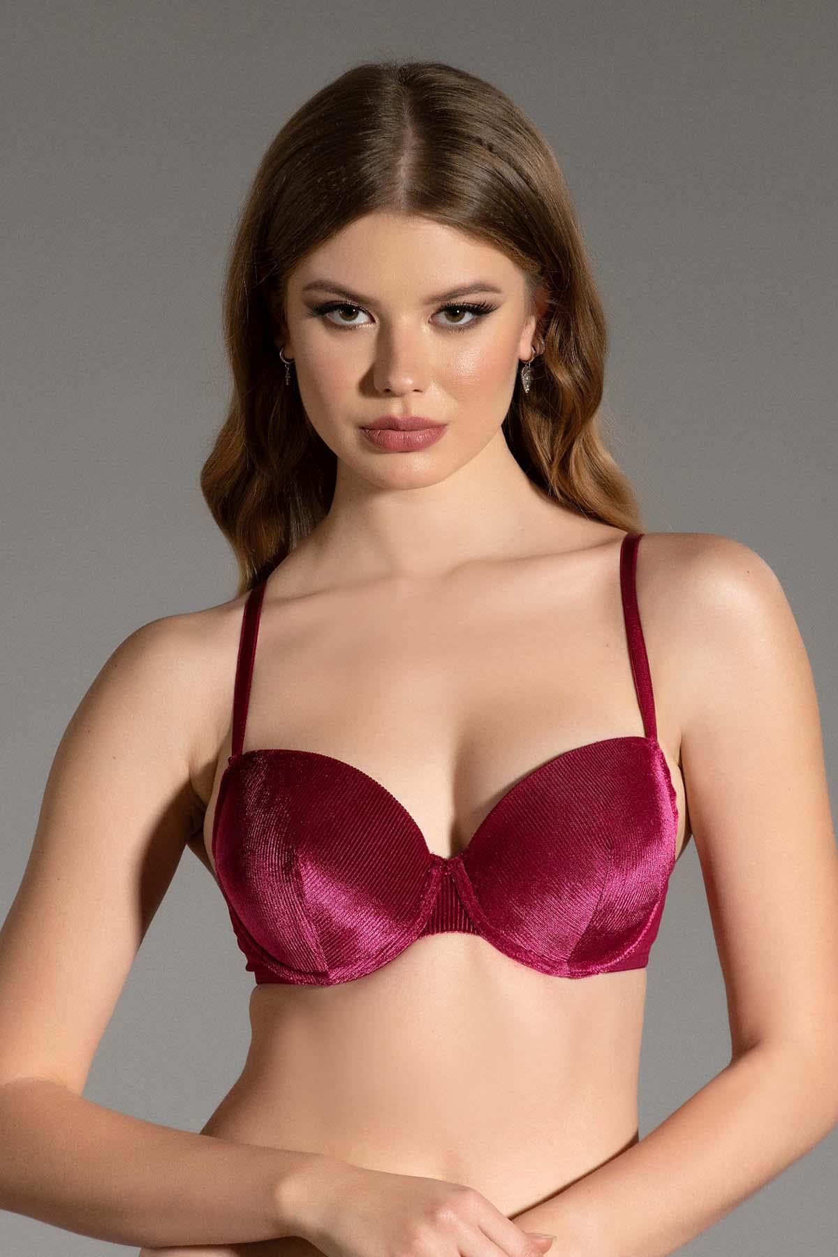 C&City Velvet Non-Padded Bra C18200 Purple