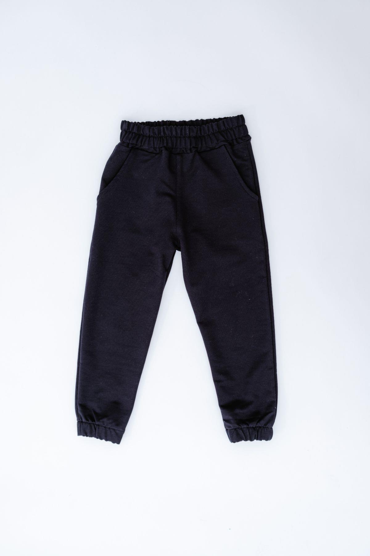 Girl Child Elastic Waist Sweatpants 760 Navy Blue