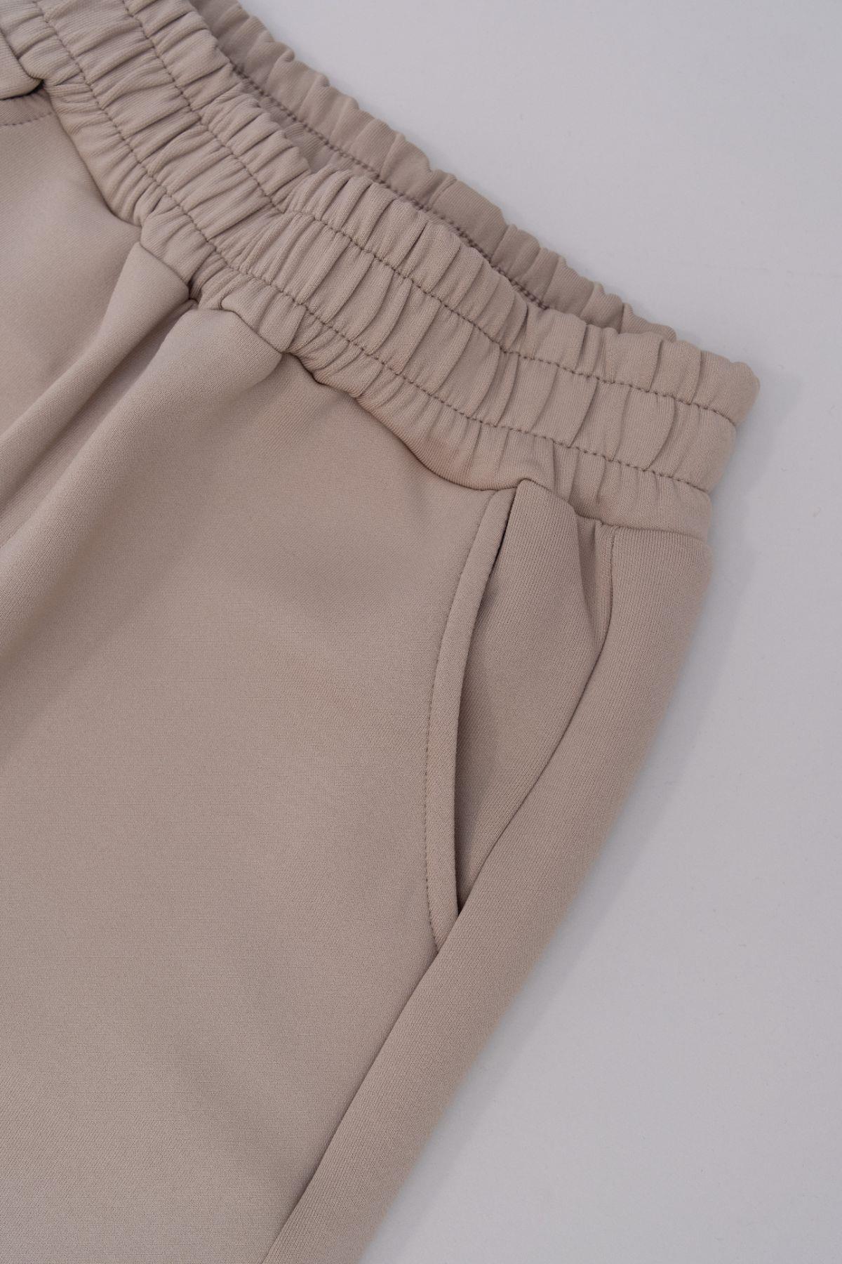 Boy's Double Cuffed Sweatpants 872 Stone Color