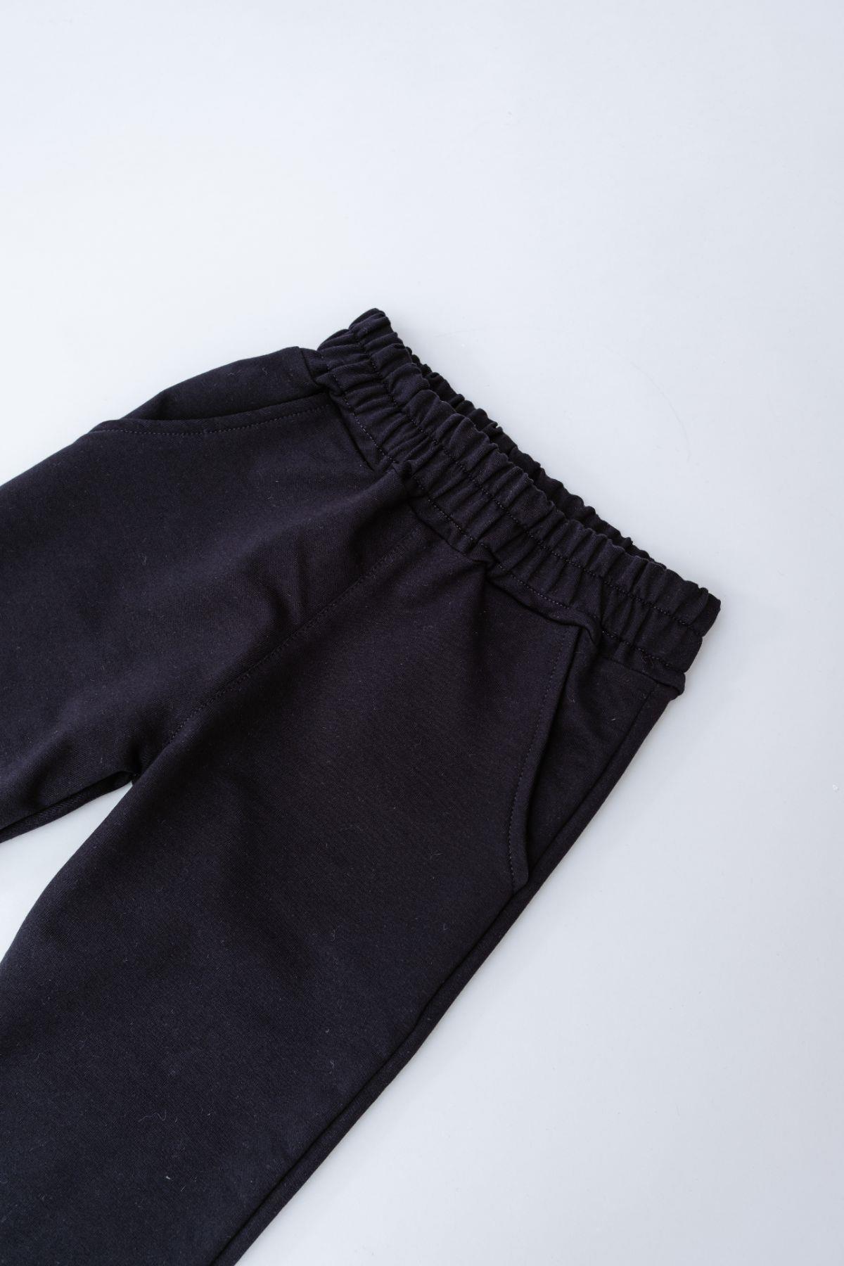 Girl Child Elastic Waist Sweatpants 760 Navy Blue