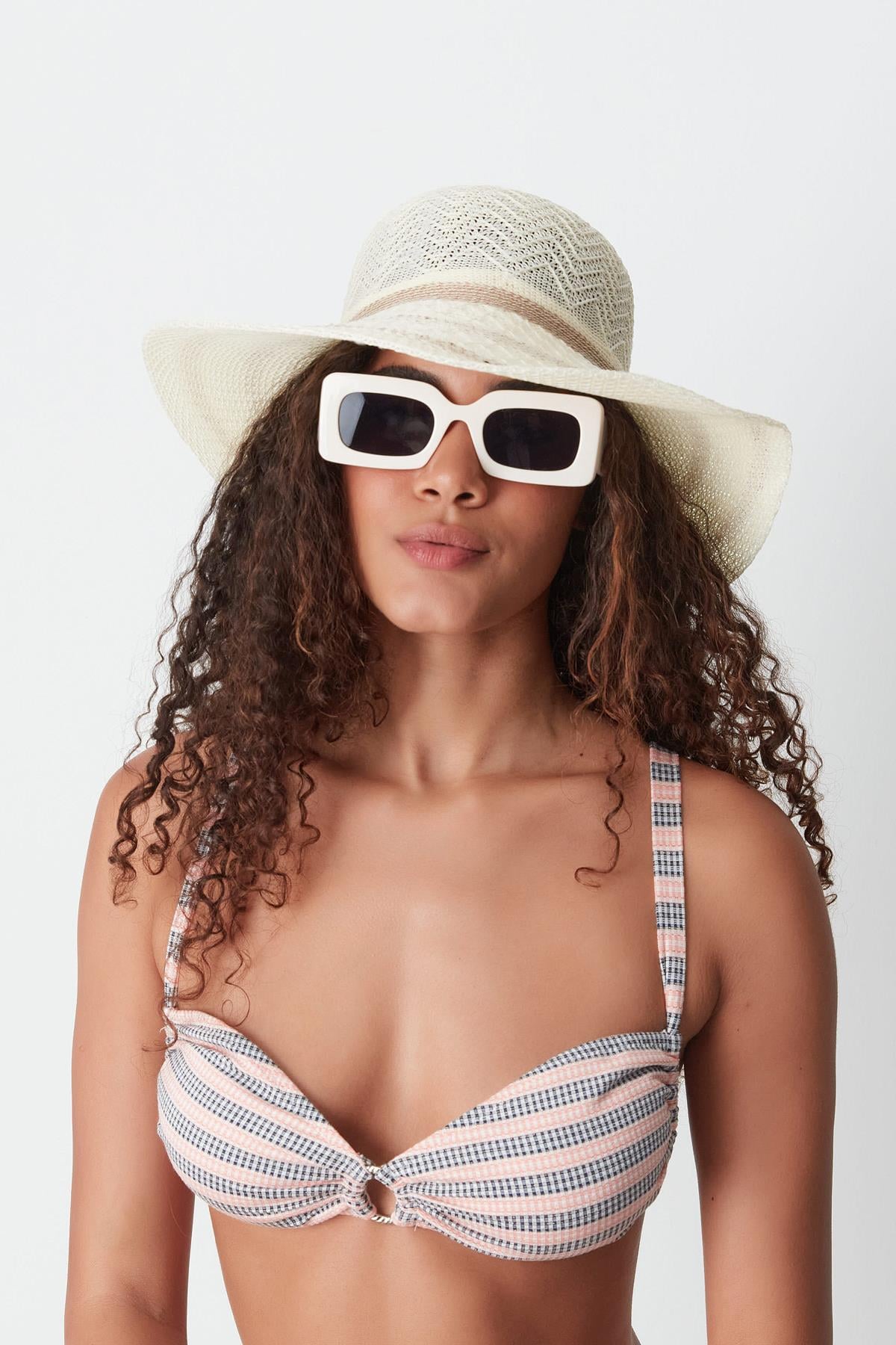 Mercerized Beach Hat T23740-15 Cream Color