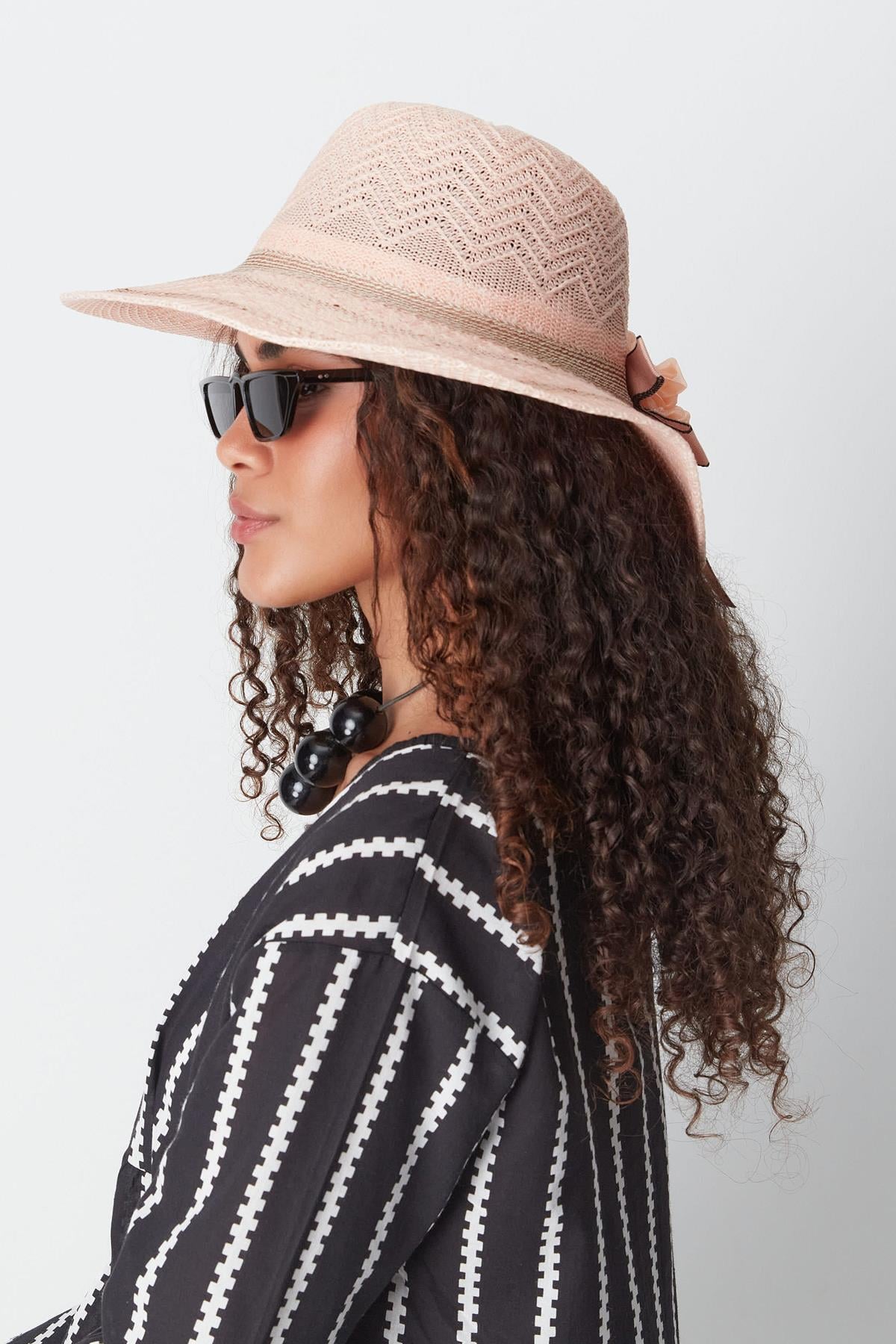 Mercerized Beach Hat T23740-15 Salmon Color