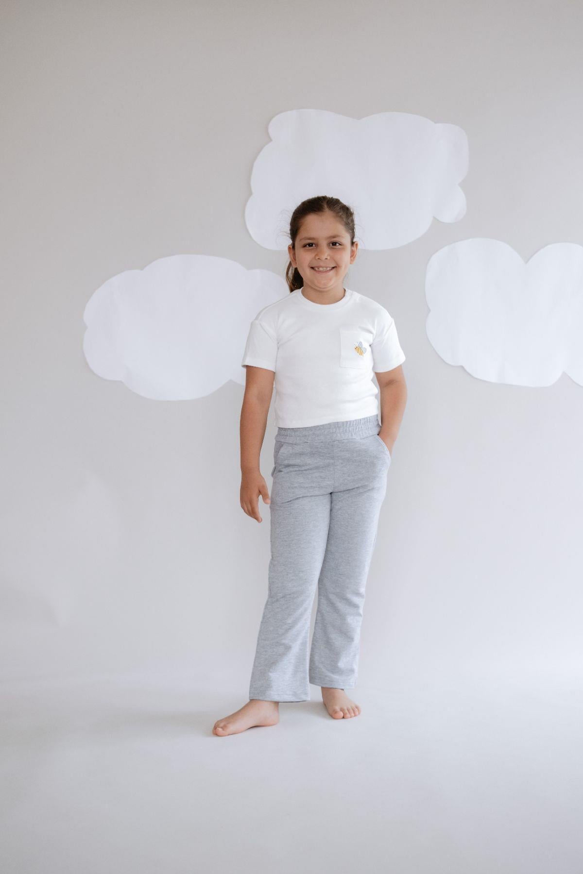 Girl Child Flare Sweatpants 761 Grey