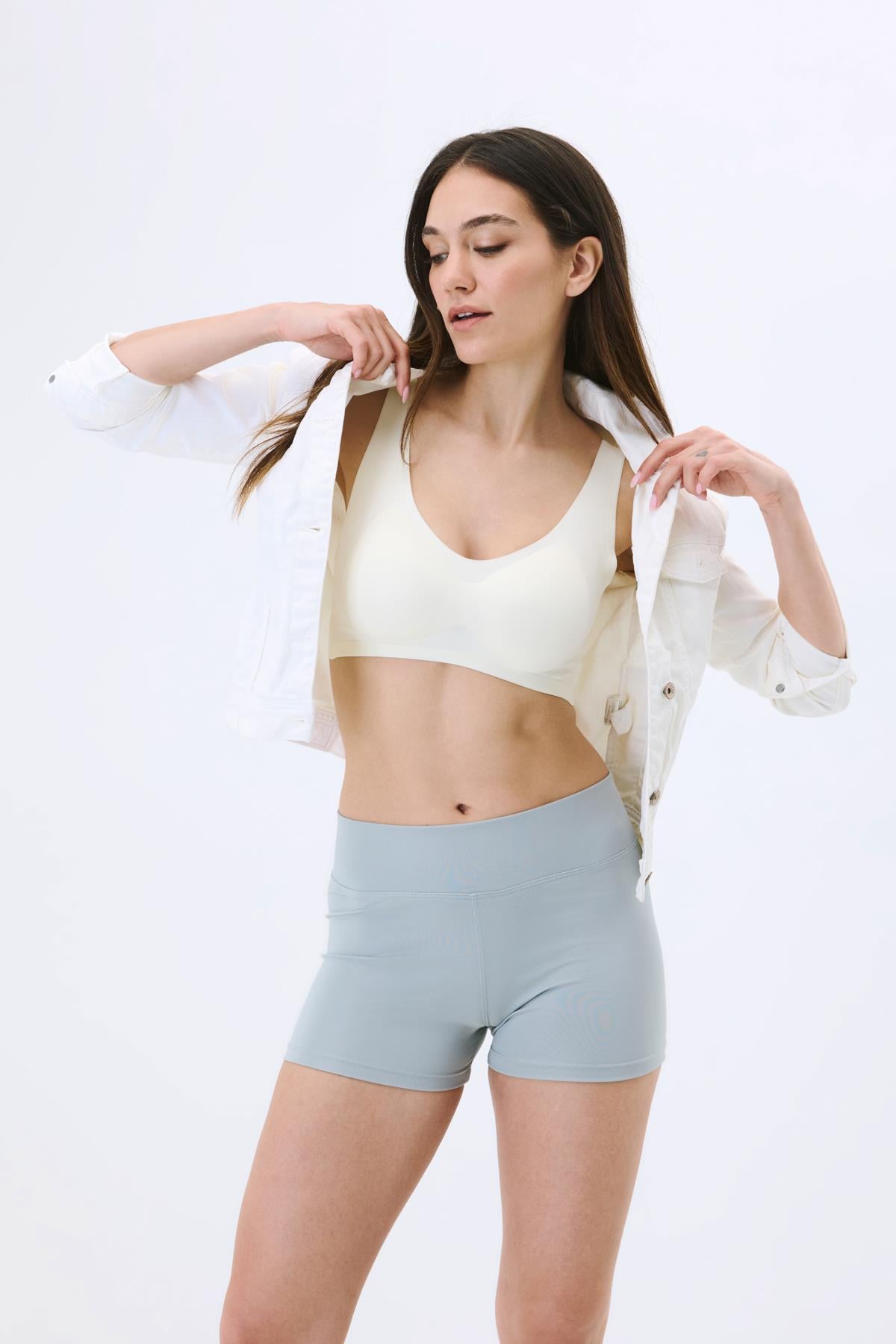 C&City Non-Wireless Seamless Laser Bra with Removable Pads C26125 Ecru