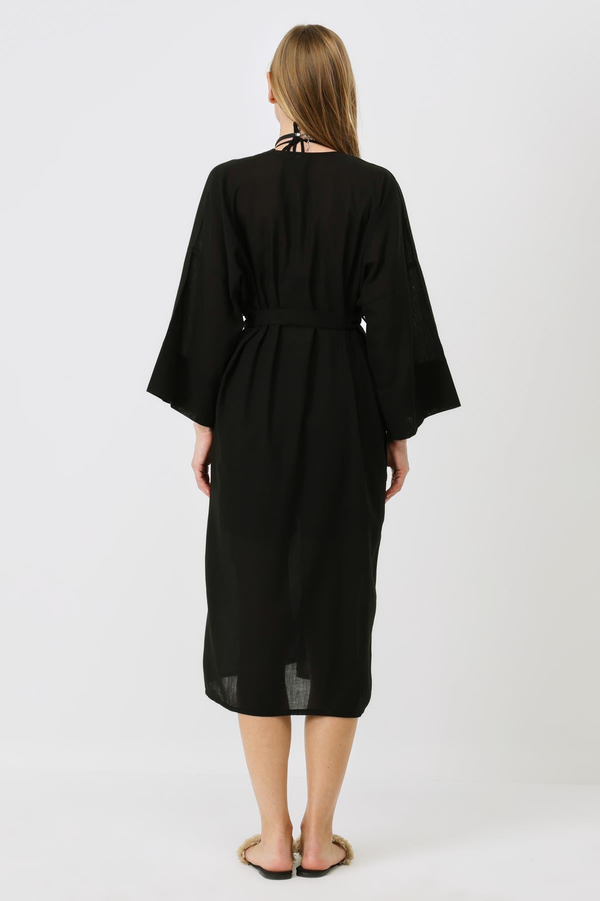 C&City Kimono Set with Shorts 9069 Black
